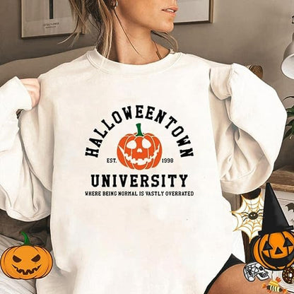 Fashion Print Round Neck Sweater