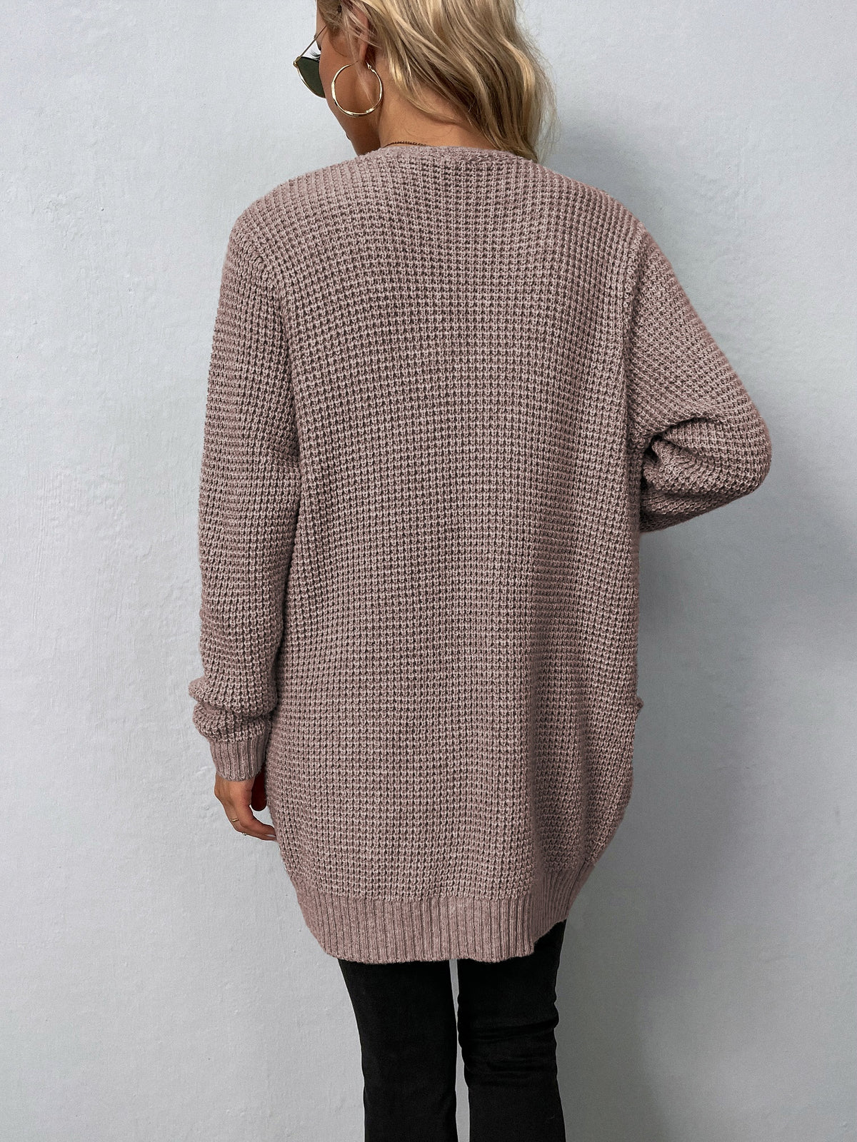 Women's Knitwear Cardigan with Solid Pockets