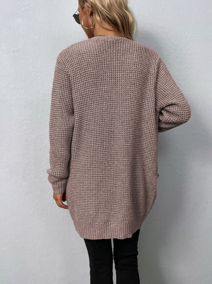 Women's Knitwear Cardigan with Solid Pockets